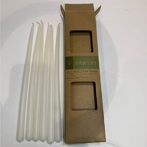 Williams Sonoma Set of 6 Tiny White Taper Candles – 10” – NEW